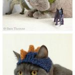 Dinosaur Cat Hat Free Knitting Pattern