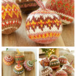 Jolly Holly Days Baubles Free Knitting Pattern