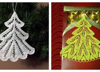 Lace Christmas Tree Ornament Free Knitting Pattern