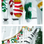 Mini Stocking Banner Free Knitting Pattern