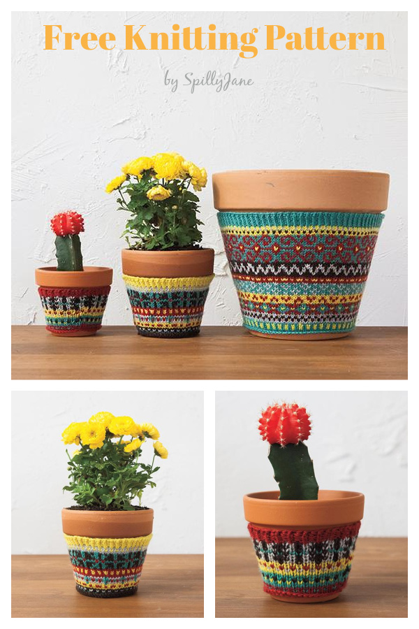 Plant Cozies Free Knitting Pattern