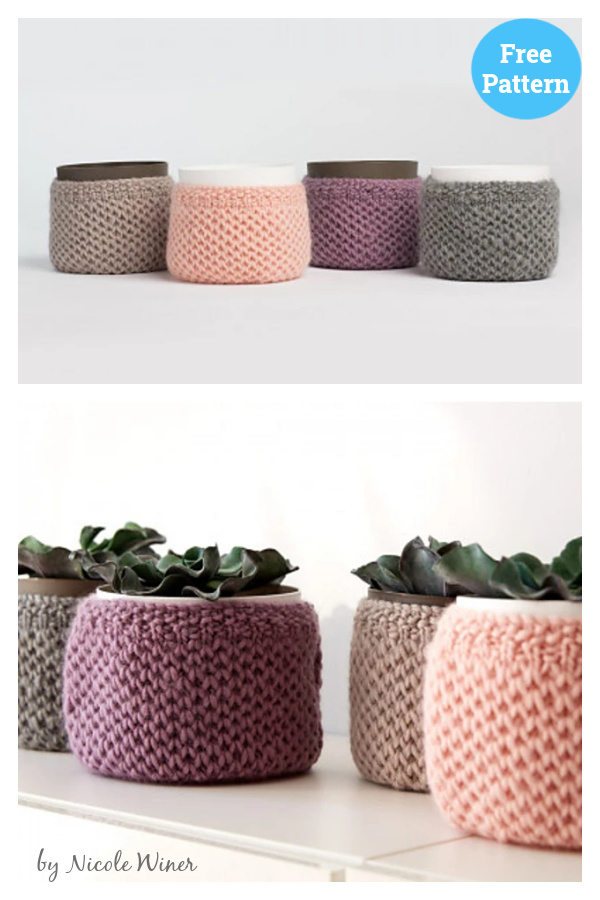 Plant Cozies Free Knitting Pattern 