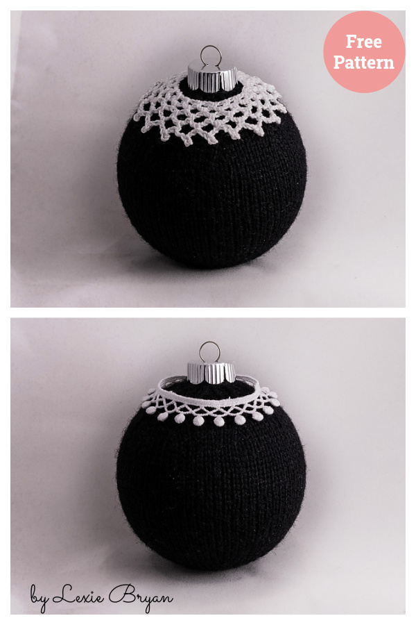RBG Ball Christmas Ornament Free Knitting Pattern