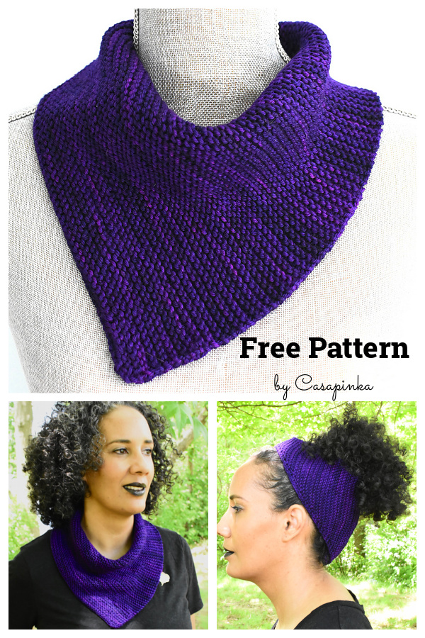 emPower People Kerchief-style Cowl Free Knitting Pattern