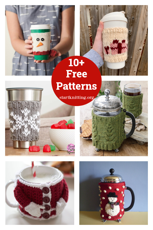 10+ Christmas Cup Cozy Free Knitting Patterns 