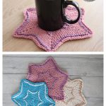 Blessed Three Star Coaster Free Knitting Pattern