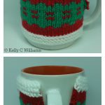 Christmas Cracker Mug Cozy Free Knitting Pattern