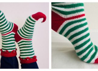 Christmas Elf Socks Free Knitting Pattern
