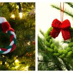 Cute Little Christmas Tree Wreath Free Knitting Pattern