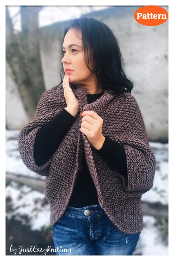 Easy Oversized Cardigan Knitting Pattern