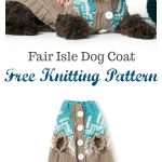 Fair Isle Dog Coat Free Knitting Pattern