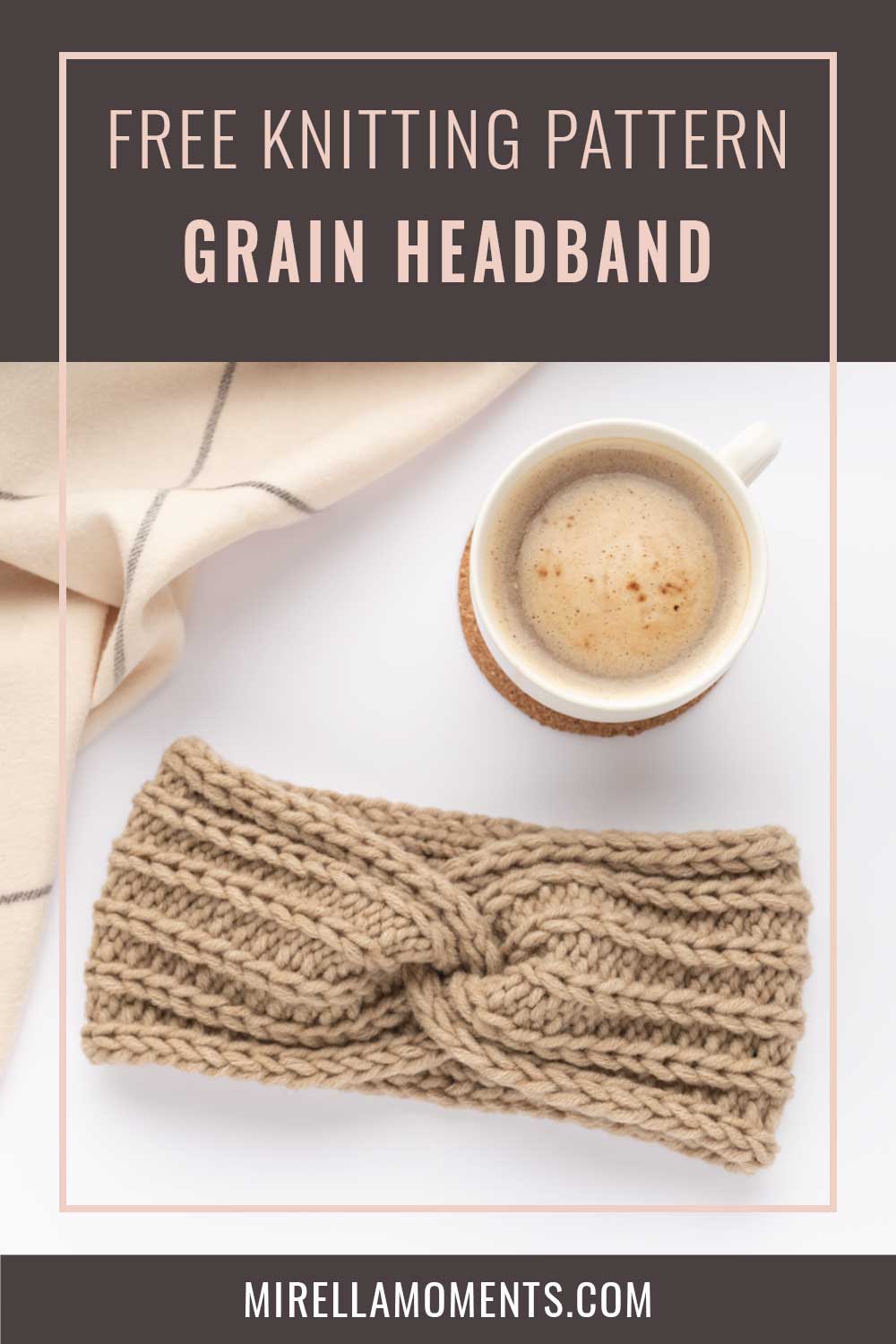 Grain headband Free Knitting Pattern