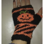 Happy Halloween Mitts Free Knitting Pattern