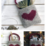 Heart Gift Bag Free Knitting Pattern