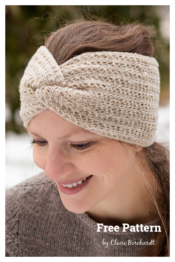 Classic Twist Headband Free Knitting Pattern
