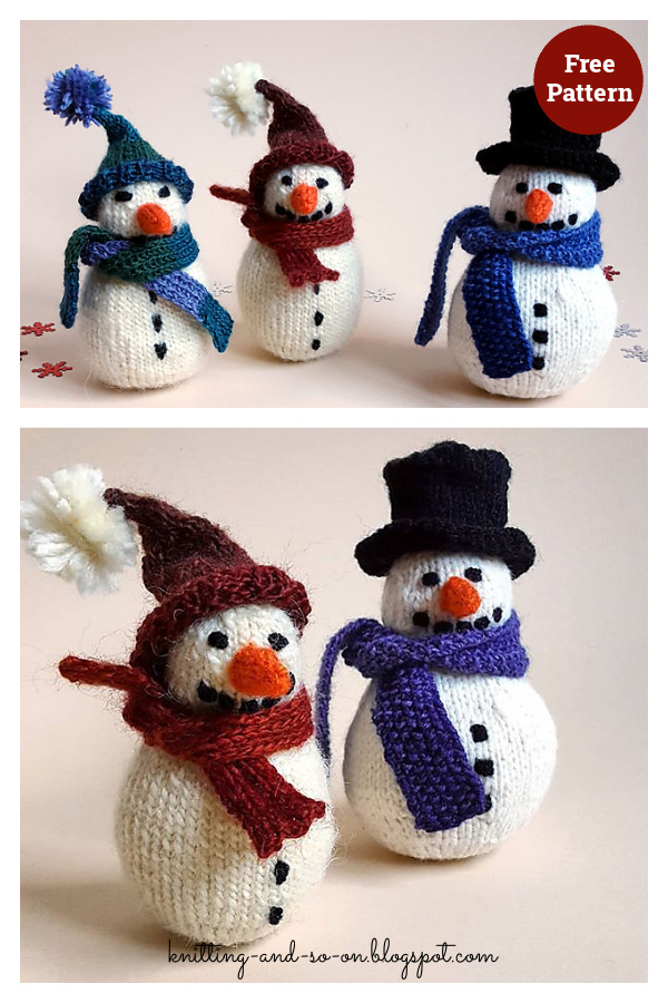Little Snowman Free Knitting Pattern
