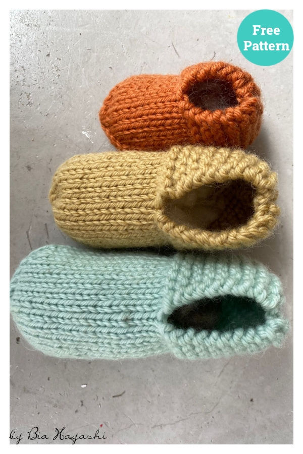 Mila slippers Free Knitting Pattern