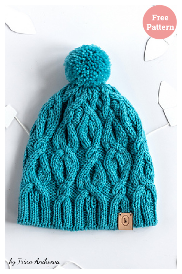 Modern Cable Panel Hat Free Knitting Pattern