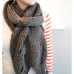 Open Cable Reversible Scarf Free Knitting Pattern