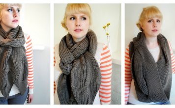 Open Cable Reversible Scarf Free Knitting Pattern