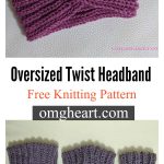 Oversized Twist Headband Free Knitting Pattern