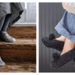 Simple House Slippers Free Knitting Pattern