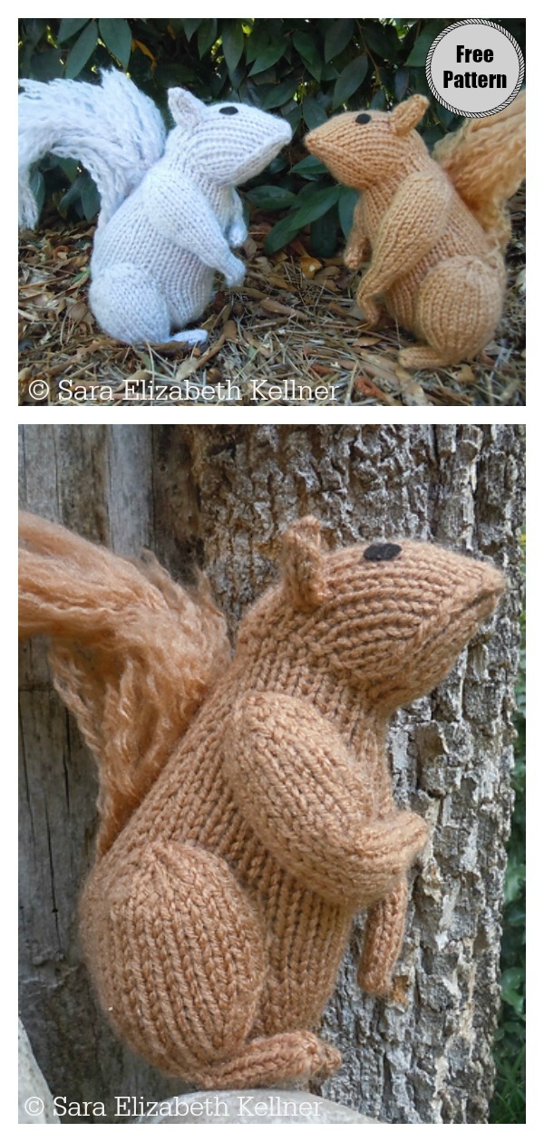 Squirrel Toy Free Knitting Pattern 