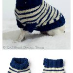 Striped Dog Coat Free Knitting Pattern