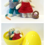 Tiny Bunny Couple Free Knitting Pattern