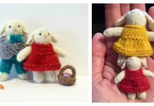 Tiny Bunny Couple Free Knitting Pattern