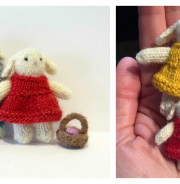 Tiny Bunny Couple Free Knitting Pattern