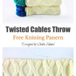 Twisted Cables Throw Free Knitting Pattern