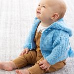 Garter Stitch Baby Hoodie Sweater Free Knitting Pattern