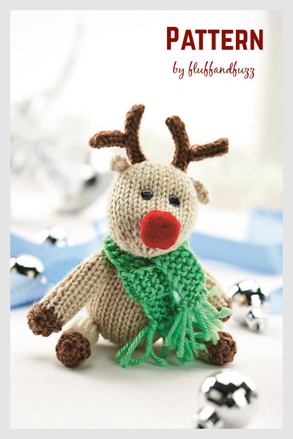 Dinky Reindeer Toy Knitting Pattern