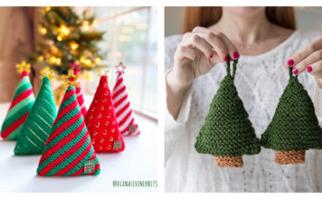 Easy Christmas Tree Free Knitting pattern and Paid