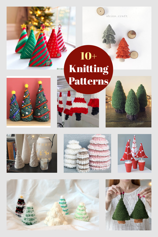 10+ Easy Christmas Tree Free Knitting pattern and Paid