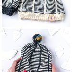 Fancy Striped Hat Free Knitting Pattern