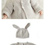 Garter Stitch Baby Jacket Set Free Knitting Pattern