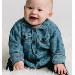 Garter Stitch Baby Jeans Jacket Free Knitting Pattern