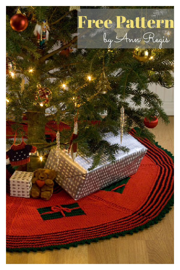 Gifts Around the Tree Skirt Free Knitting Pattern