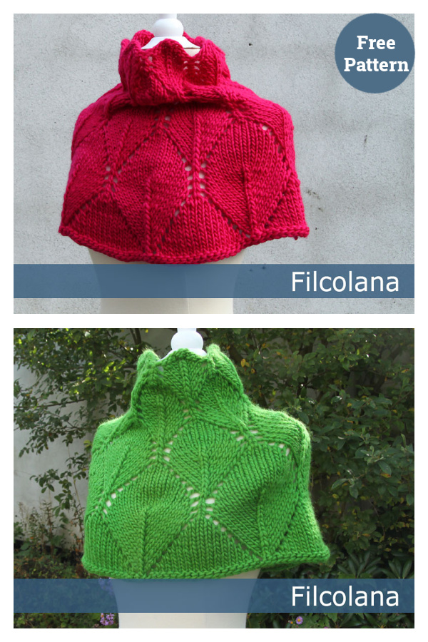 Klokkeblomst Cape Free Knitting Pattern