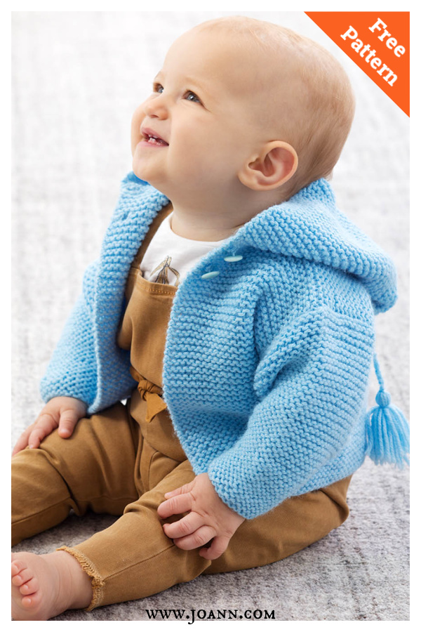 slap af sløring kaste 6 Garter Stitch Baby Sweater Free Knitting Pattern