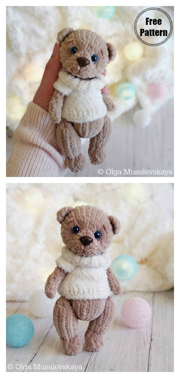 fluffy teddy bear knitting pattern