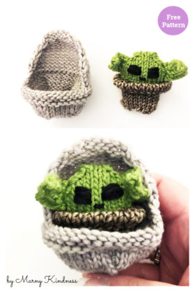 9 Amigurumi Yoda Doll Free Knitting Pattern