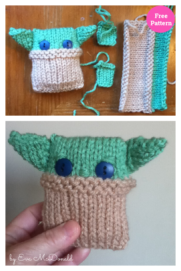 Beginner Baby Yoda Doll Free Knitting Pattern