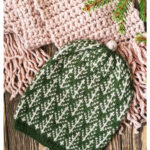 Bini Christmas Trees Hat Free Knitting Pattern