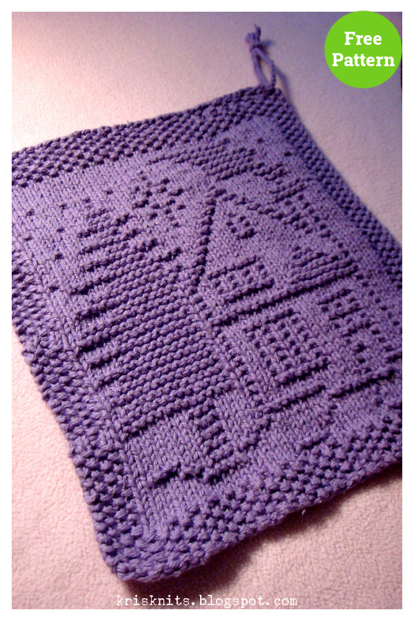 Christmas Dishcloth Story Free Knitting Pattern