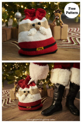 Christmas Gift Bag Free Knitting Pattern