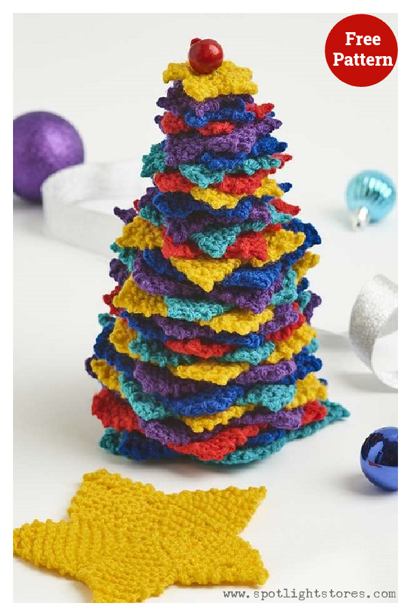 Christmas Star Tree Free Knitting Pattern