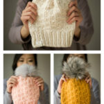 Chunky Dotty Beanies Free Knitting Pattern